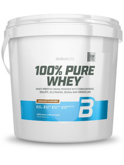 Biotech USA 100% Pure Whey Hazelnut Πρωτεΐνη Ορού Γάλακτος Γράμμωσης Χωρίς Γλουτένη 4kg