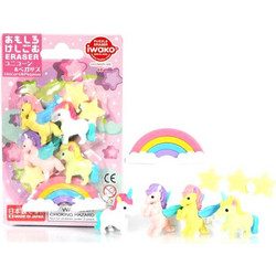 Σετ γόμες 3D σε blister με σχέδιο μονόκεροι unicorn (ER-BRI067)
