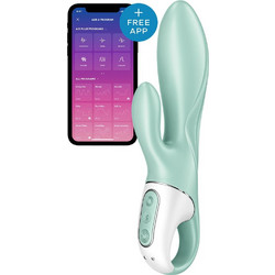 Satisfyer Air Pump Bunny 5+ Δονητής Rabbit για Ζευγάρια με App Control Πράσινος