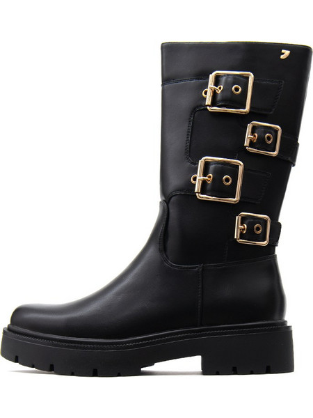PETOSKEY SIDE PRINT BIKER BOOTS WOMEN GIOSEPPO