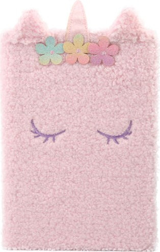 Shy Unicorn A5 Plush Lined Notebook