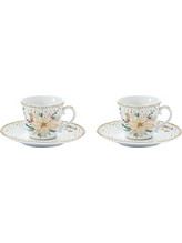 Easy Life White Elegance Σετ Φλιτζάνια Espresso & Ελληνικού Καφέ Πορσελάνης Καφέ 80ml 2τμχ