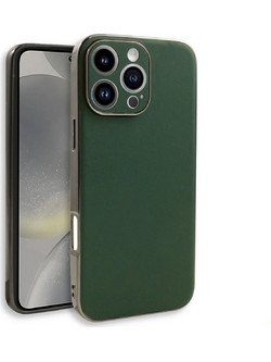 Bodycell Leather Back Cover Green (iPhone 16 Pro Max)