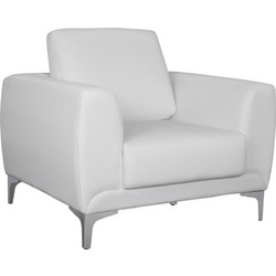 HomeMarkt Πολυθρόνα Δερματίνη Λευκή Kenzie HM3121.12