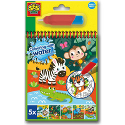 SES Creative - Colouring with Water - Safari Colouring Book - (S00131) - Toys