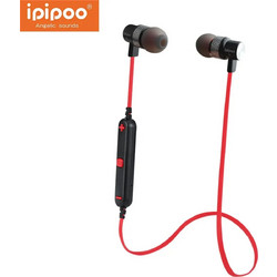 Ipipoo iL91BL Ακουστικά Bluetooth In Ear Black Red