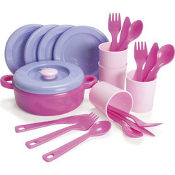 Dantoy - Dinner set, Pink (4397)