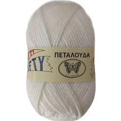 Νήμα Πλεξίματος Fifty-Fifty Col 3 Λευκό 50% Μαλλί 50% Ακρυλικό 50gr. 125mtr. 1τεμ