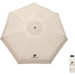 Ομπρέλα μίνι σπαστή χειροκίνητη εκρού Pierre Cardin Folding Umbrella PC - 7215