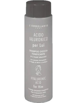 L'Erbolario Acido Ιaluronico Men 2 in 1 Φυτικό Σαμπουάν & Αφρόλουτρο για Επανόρθωση 250ml