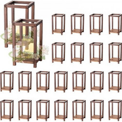 VEVOR Σετ 24 Ξύλινων Φαναριών Γάμου VEVOR, 140 x 140 x 254.8 mm, Καφέ, από Κέδρο και Πλαστικό MZHLDLDLZS10SMDJ9001V0