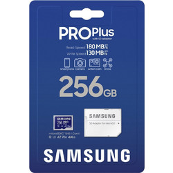 Samsung Pro Plus microSDXC 256GB Class 10 U3 V30 UHS-I A2