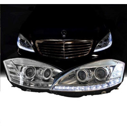 Μπροστινά Φανάρια Set Για Mercedes-Benz S-Class W221 05-09 DRL Facelift Look Χρωμίου D1S/H8 Με Μοτέρ Carner 0015741