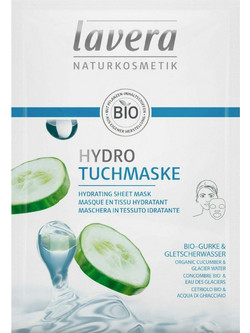 Lavera Cucumber & Glacier Water Hydrating Sheet Μάσκα Προσώπου για Ενυδάτωση με Αγγούρι