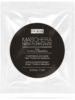 Pupa Purifying Black Mask Κρεμώδης Μαύρη Μάσκα Προσώπου με Άνθρακα 17ml