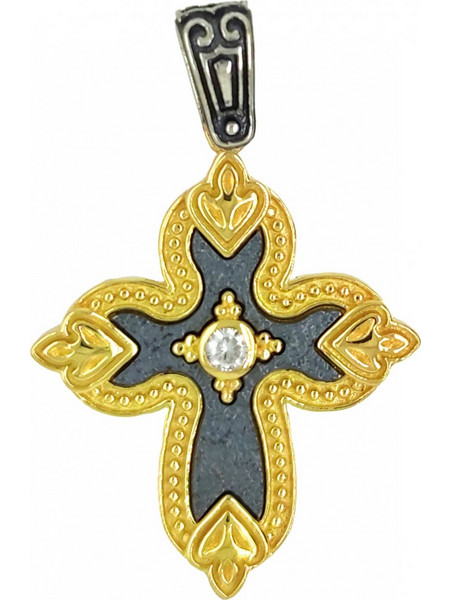 Σταυρός Anastasios Creations ασήμι 925 με ζιργκόν ST50