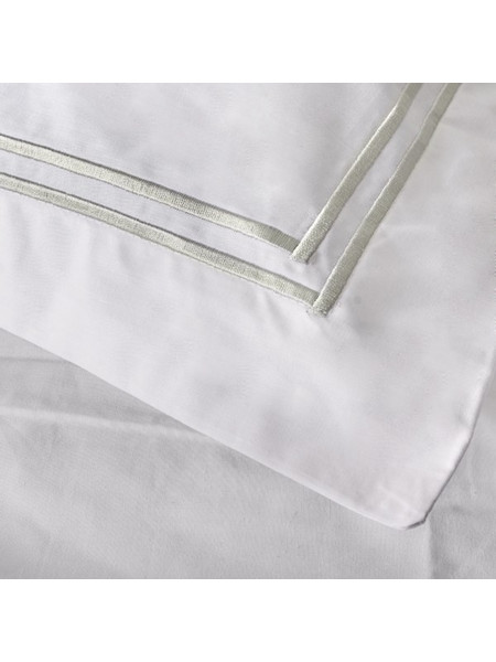 Μαξιλαροθήκη Oxford FRAME 50X70+5 80% Βαμβάκι - 20% Πολ 200tc Percale Ημίδιπλο Ξενοδοχειακό Ideato - FRAME-3