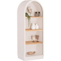 ΡΑΦΙΕΡΑ ΣΕΙΡΑ SANTORINI HM18044 MDF ΥΠΟΛΕΥΚΟ-ΡΑΦΙΑ ΞΥΛΟ ΕΛΑΤΟΥ ΦΥΣΙΚΟ 80x38x188,5Υεκ