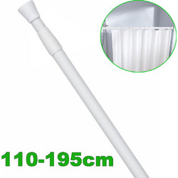 Βέργα Κουρτίνας Μπάνιου Ίσια Λευκή 110-190cm (14-28-002)