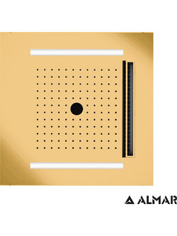 ΚΕΦ.ΟΡΟΦ.TEMOTION ΧΡΩΜΑΤ/ΠΕΙΑ 50x50 (E044259) ALMAR INOX PVD BRUSHED GOLD