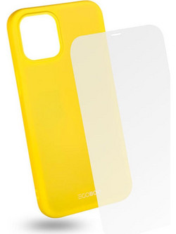 EGOBOO TPU Rubber Back Cover & Tempered Glass Case Lime (iPhone 12 Pro Max)