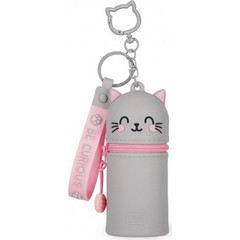 LEGAMI ΠΟΡΤΟΦΟΛΑΚΙ ΑΠΟ ΣΙΛΙΚΟΝΗ MINI KAWAII ΜΕ ΜΠΡΕΛΟΚ KITTY (ΓΑΤΑΚΙ) MKAW0004