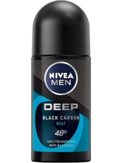 Nivea Deep Black Carbon Beat Ανδρικό Αποσμητικό Roll On 48h 50ml