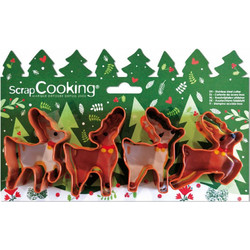 Σετ Μεταλλικά Κουπάτ Μπισκότων Deer Set/4 - ScrapCooking