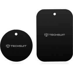 Techsuit MP03 Σετ 2 Μεταλλικών Πλακών MagSafe για Μαγνητικές Βάσεις Αυτοκινήτου Μαύρο