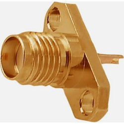 GBC 30.3008.05 Υποδοχή Πάνελ SMA Θηλυκή - 50 Ohm, Κόλληση RG58 & PTFE, Χρυσός Ορείχαλκος