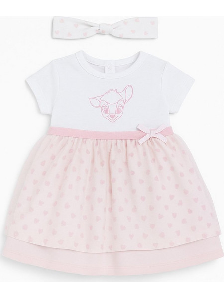 Φόρεμα με Κορδέλα White Pink