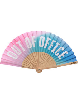 Βεντάλια Ξύλινη με Ύφασμα i-Total 23cm Out of Office XL3165F