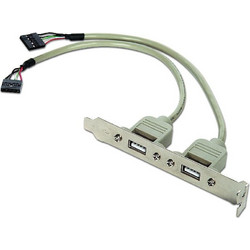 Cablexpert Dual USB 2.0 Receptacle Port Bracket