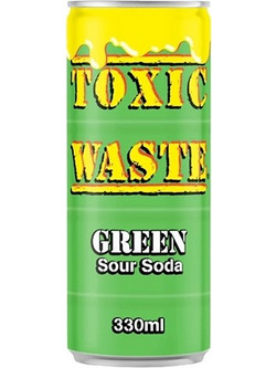 Toxic Waste Sour Soda Green 330ml (πράσινα φρούτα και εσπεριδοειδή)