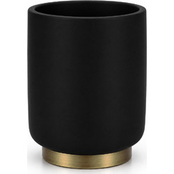 Θήκη Για Οδοντόβουρτσες Polyresin Black Antique Gold