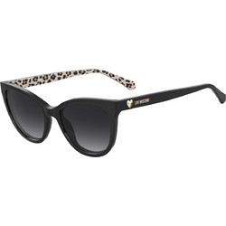 Love Moschino MOL0017/S 7RM/9O Γυναικεία Γυαλιά Ηλίου Cat Eye Κοκάλινα Μαύρα με Μαύρο Polarized Φακό