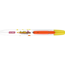 Morris Just Click Double Color Highlighter - Κίτρινο & Πορτοκαλί (MRC-106)