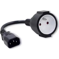 Qoltec IEC C14 - IEC 320 / IEC C14 Cable 0.15m Μαύρο (53907)