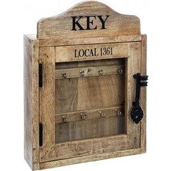 Ξύλινη Επιτοίχια Κλειδοθήκη Atmosphera Amalia Key Box με 8 θέσεις και διαστάσεις 30x8x40cm 167062