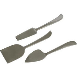 CURVE SET ΣΕΡΒΙΡΙΣΜΑΤΟΣ ΤΥΡΙΩΝ SET 3ΤΜΧ 17x5x1cm ΑΤΣΑΛΙ ΑΣΗΜΙ LIBERTA 018956