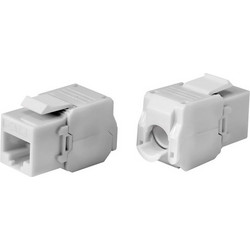 POWERTECH keystone module RJ45 female CAB-N449, Cat.6Α UTP 180 λευκό