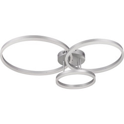 Inlight Φωτιστικό οροφής LED 75W 3CCT (by switch on base) D:80cm (6094-A-Silver)
