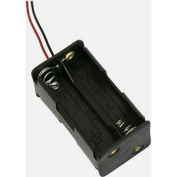 GBC 25.0292.00 Θήκη Μπαταρίας 2x 18650 - Σώμα ABS, Επαφές Νικελίου & Καλώδια 150mm