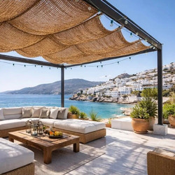 Παραλληλόγραμμο Πανί Σκίασης από Κοκοφοίνικα M3 Economy 300x700 cm - Showood