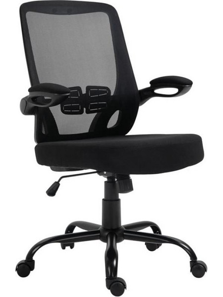 Woodwell BF2930w Καρέκλα Γραφείου Στήριξη Μέσης Ανάκλιση Ρυθμιζόμενα Μπράτσα Μαύρη EO604,1W