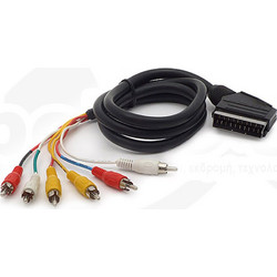 Καλώδιο SCART Σε 6-RCA 1.5m OEM