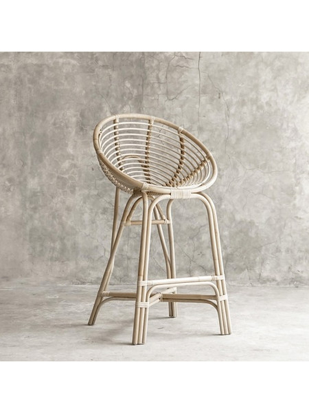 RAVENNA Σκαμπό Μπαρ Από Φυσικό Rattan Jani Natural