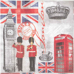Χαρτοπετσέτα Decoupage 33x33cm London
