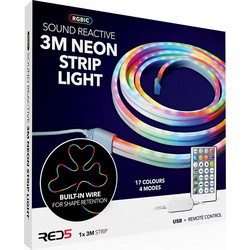 The Source - RGBIC Neon LED Strip Light 3m - Πολύχρωμος Διακοσμητικός Φωτισμός