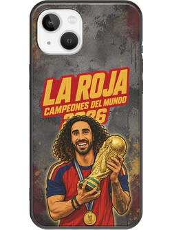 Θήκη La Roja Campeones del Mundo - Marc Cucurella iPhone 14 Black TPU (Μαύρη Σιλικόνη)